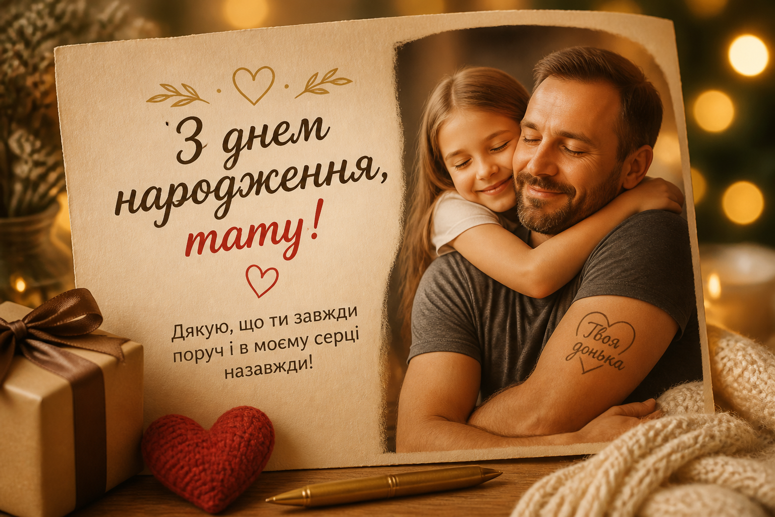з днем народження тату від доньки