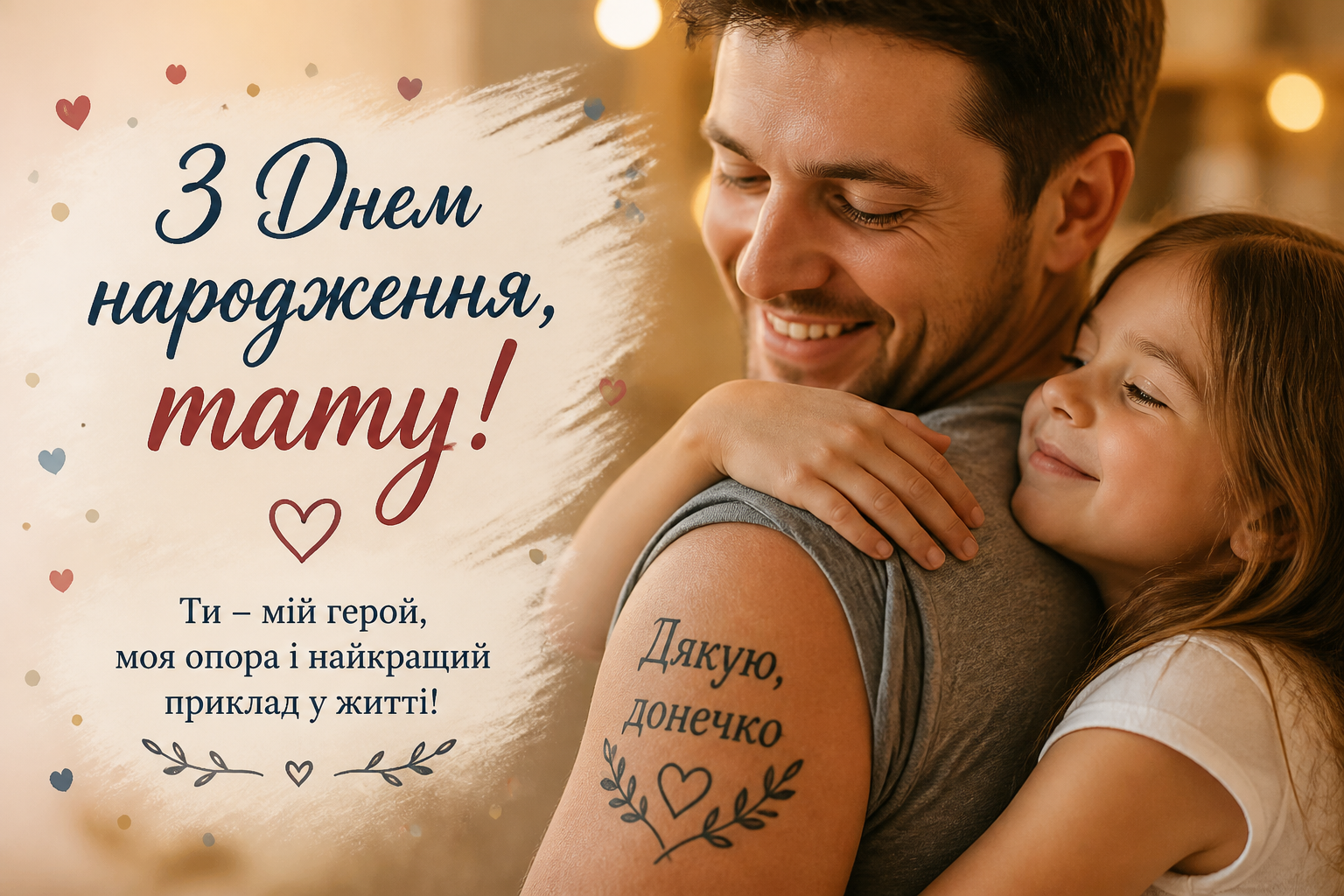 з днем народження тату від доньки