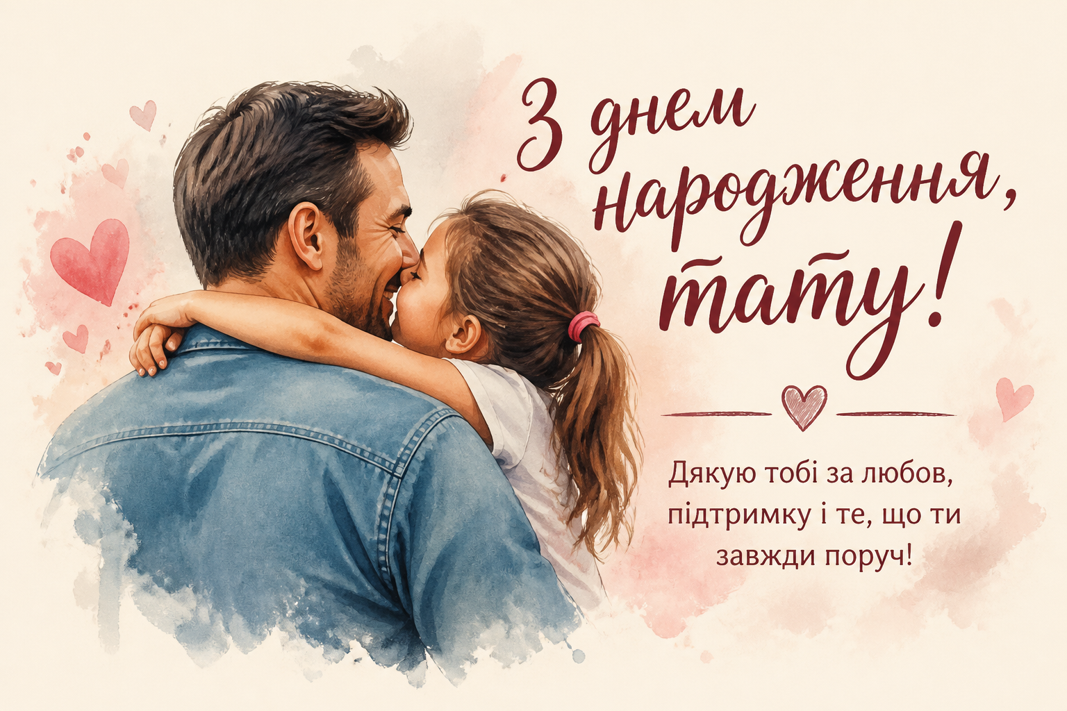 з днем народження тату від доньки