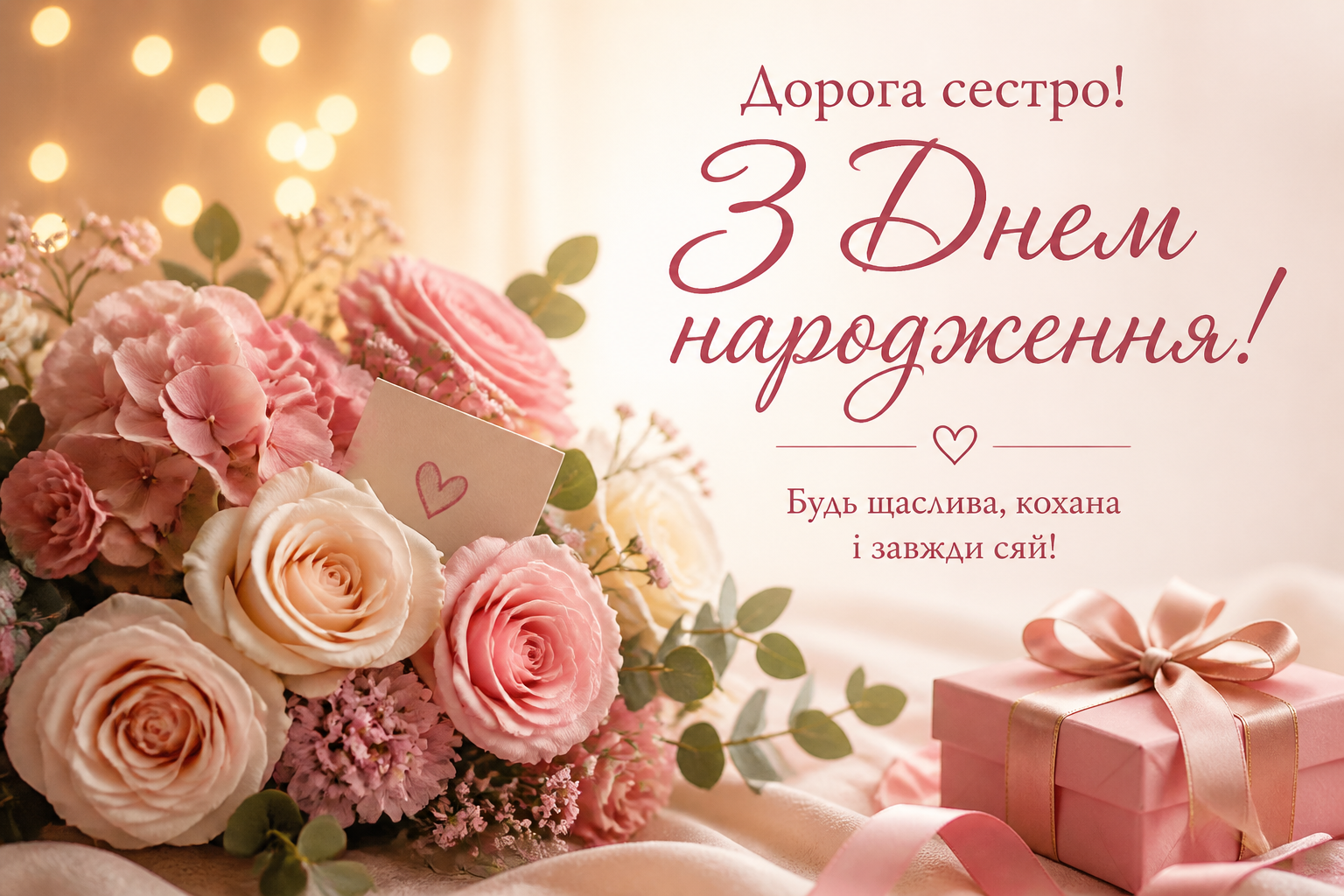 вітання з днем народження сестрі