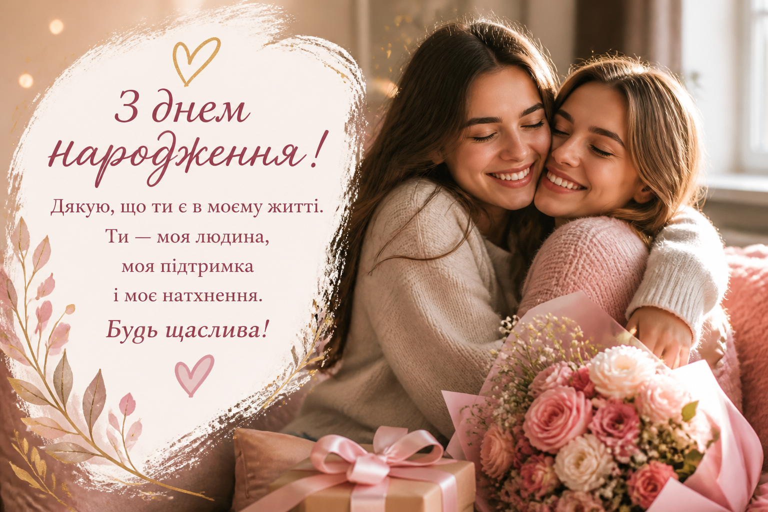 Привітання для найкращої подруги — тій, яка знає тебе краще за тебе саму