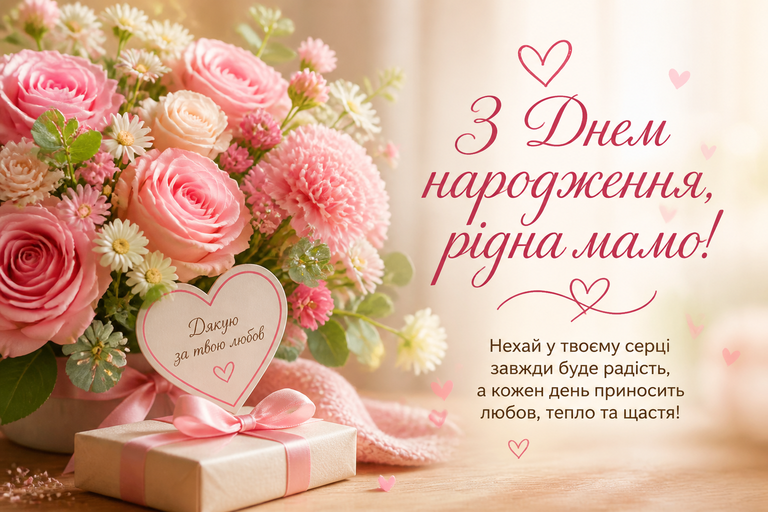 привітання мамі з днем народження