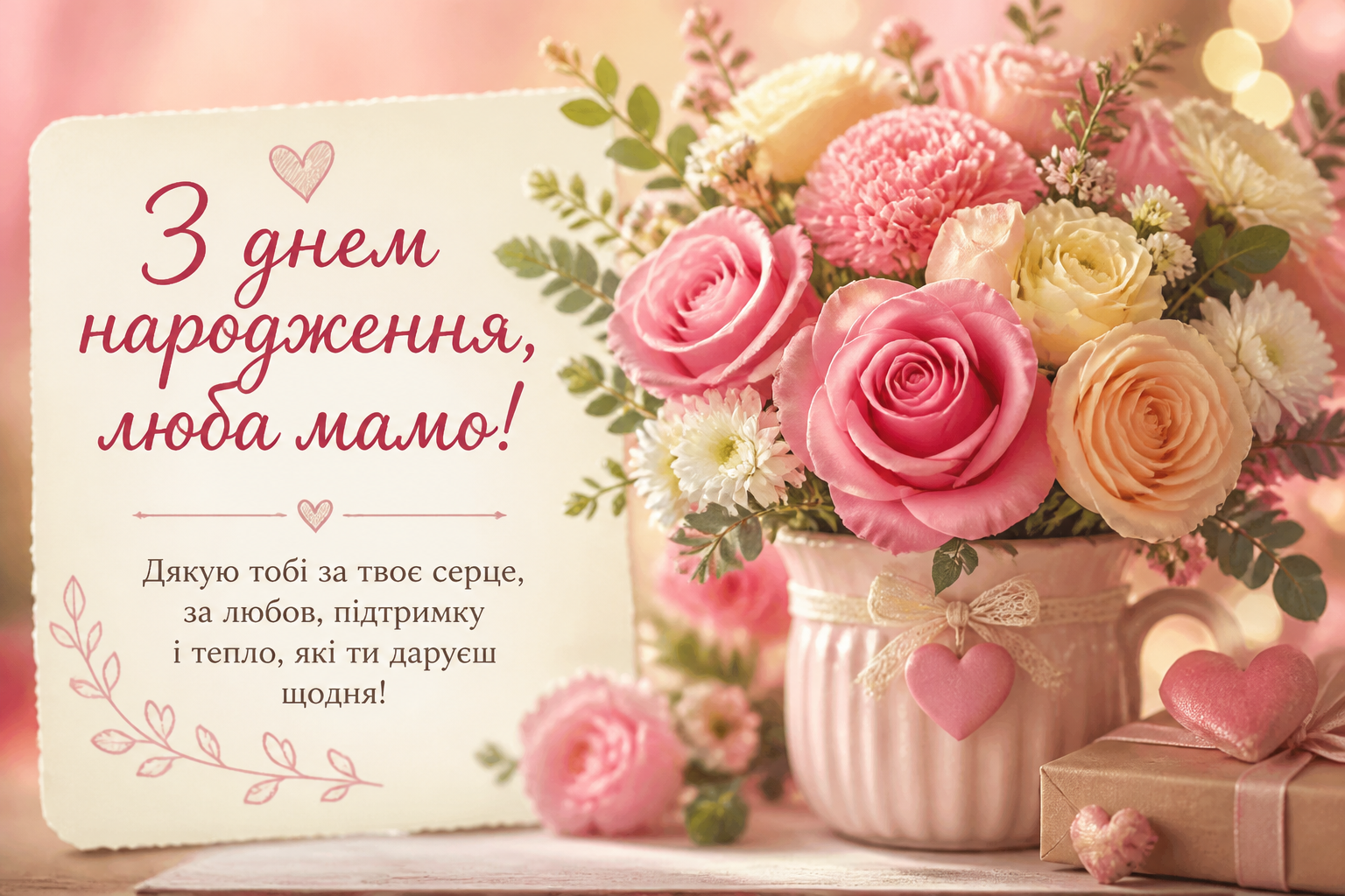 привітання мамі з днем народження