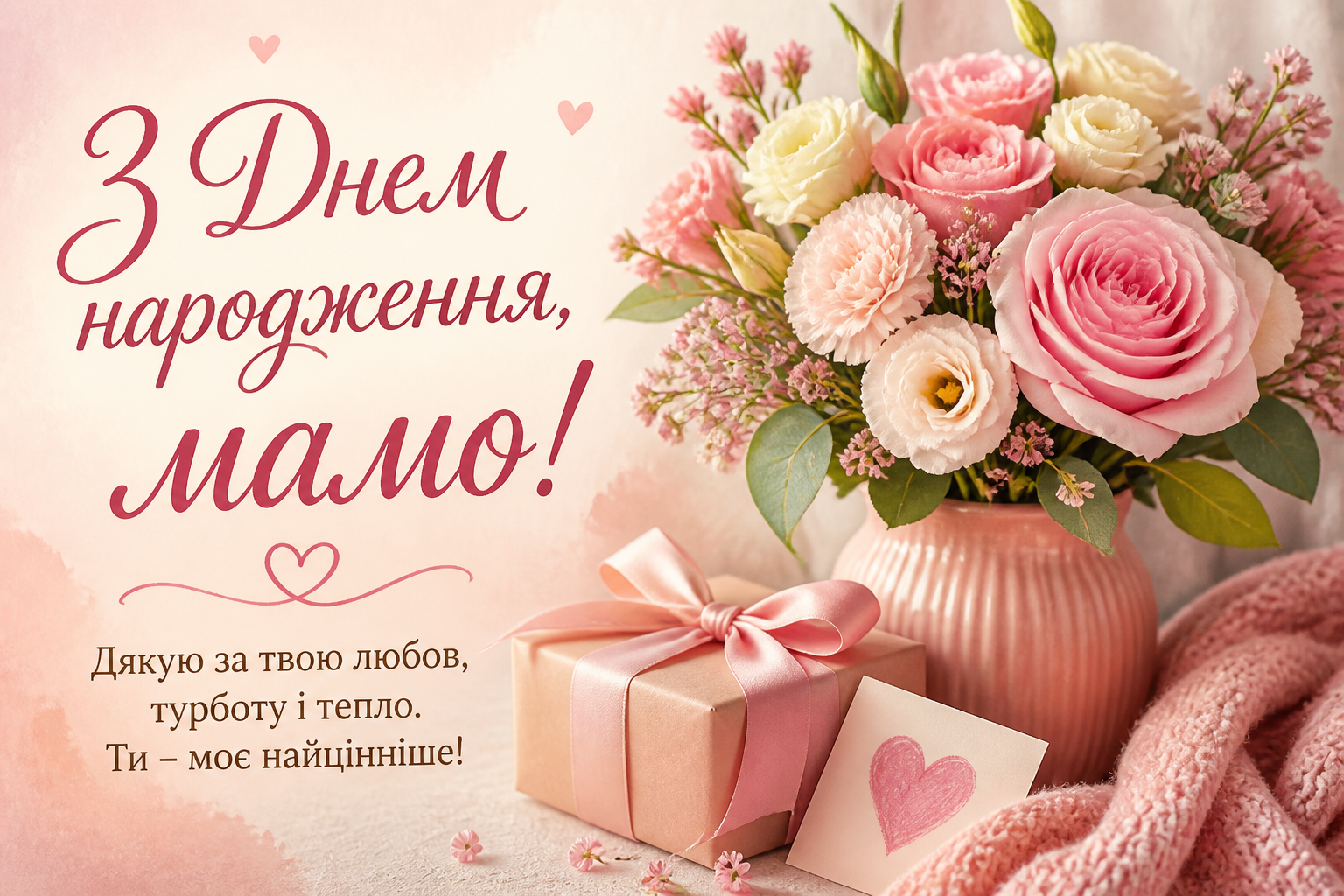 привітання мамі з днем народження