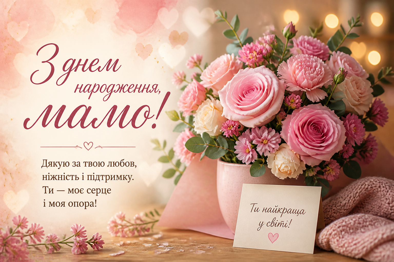 привітання мамі з днем народження