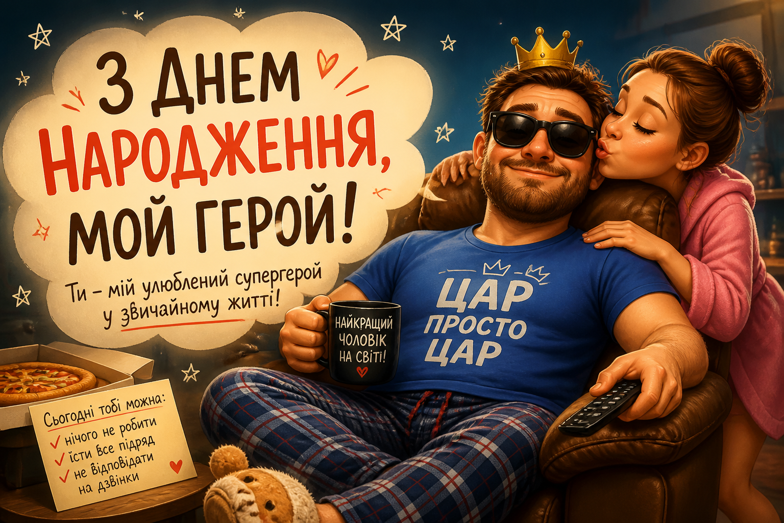 Смішні побажання для чоловіка від дружини або дівчини