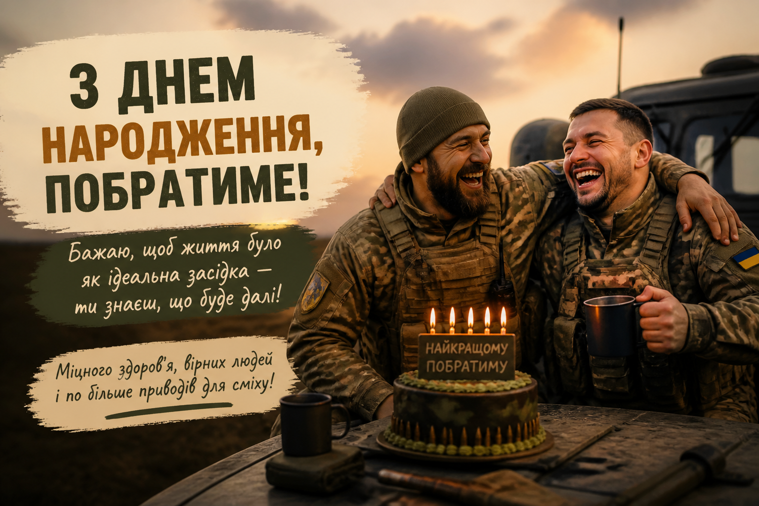 Привітання з гумором — бо справжні побратими вміють і посміятися