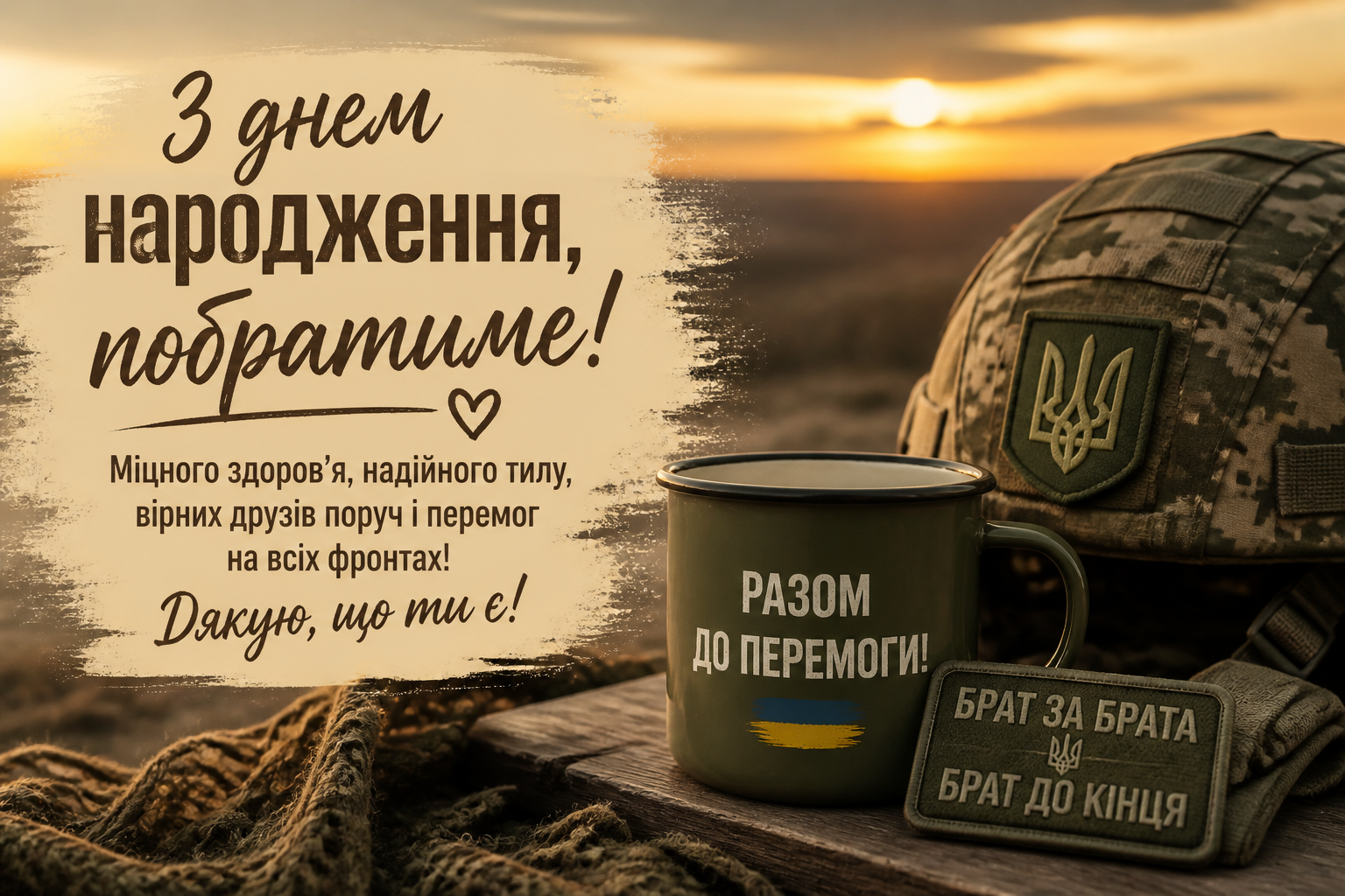 Привітання для побратима-військового — від серця, без зайвого пафосу