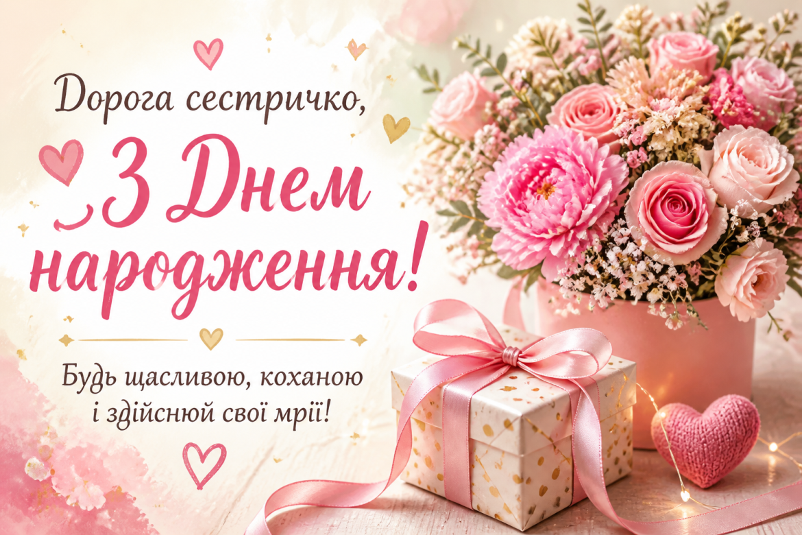 Вітання з днем народження сестрі — від душевних до смішних