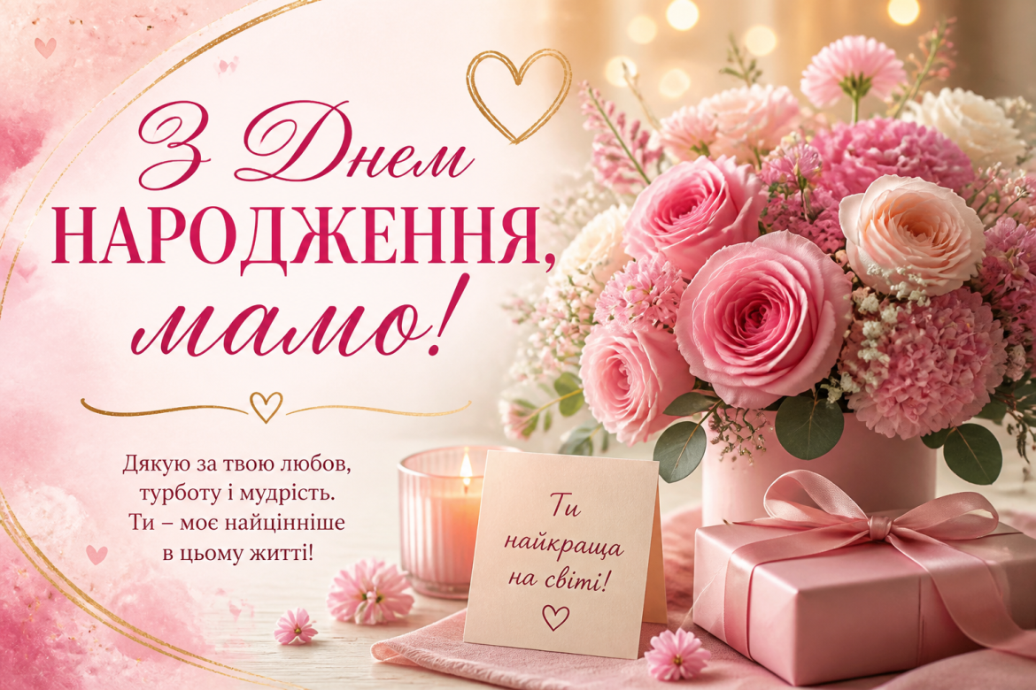 Привітання мамі з днем народження — від щирого до смішного