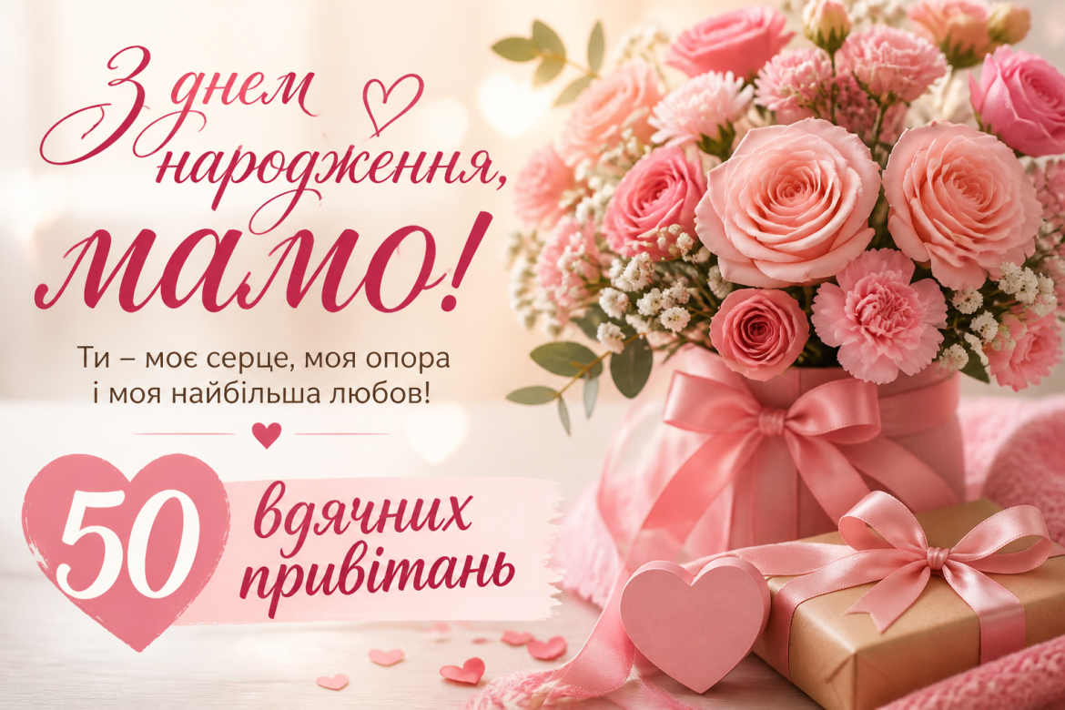З днем народження, мамо: 50 щирих привітань на 50-річний ювілей